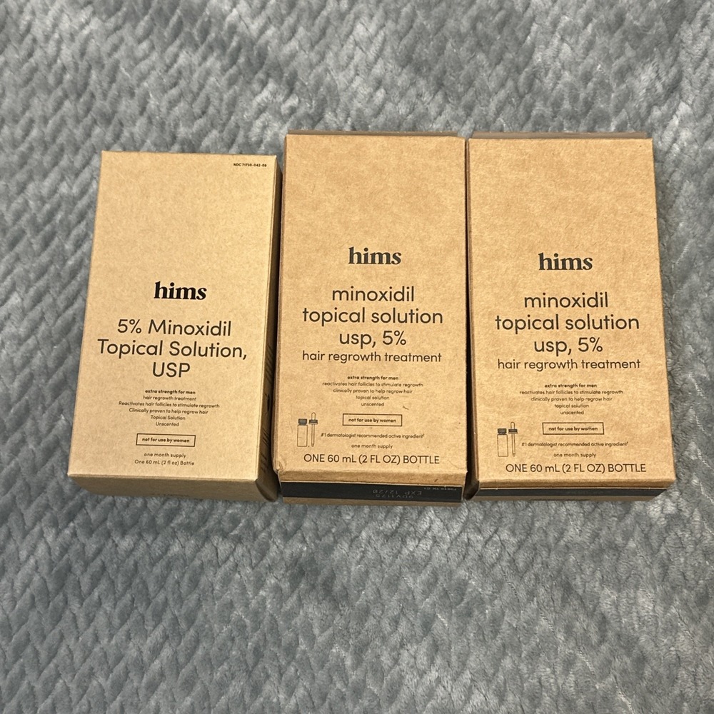 Hims Hair Regrowth Treatment Bundle Of 3 One Month Supply 2 Fl Oz New Old Stock